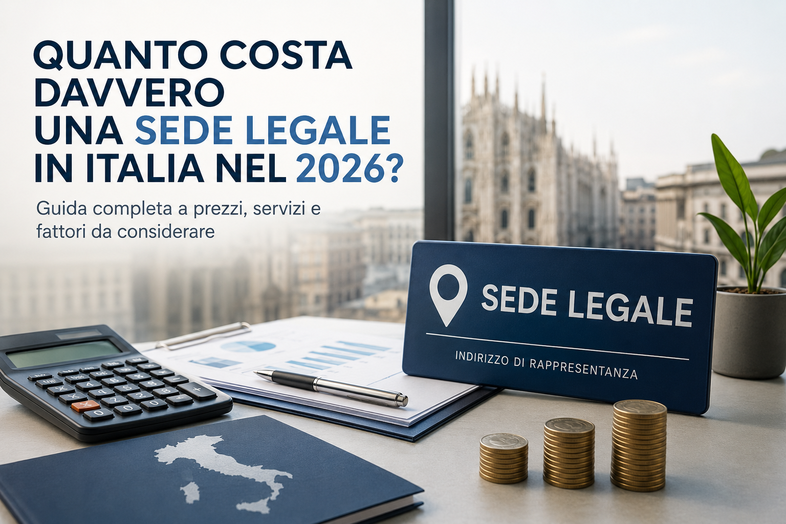 Ufficio moderno con vista cittadina